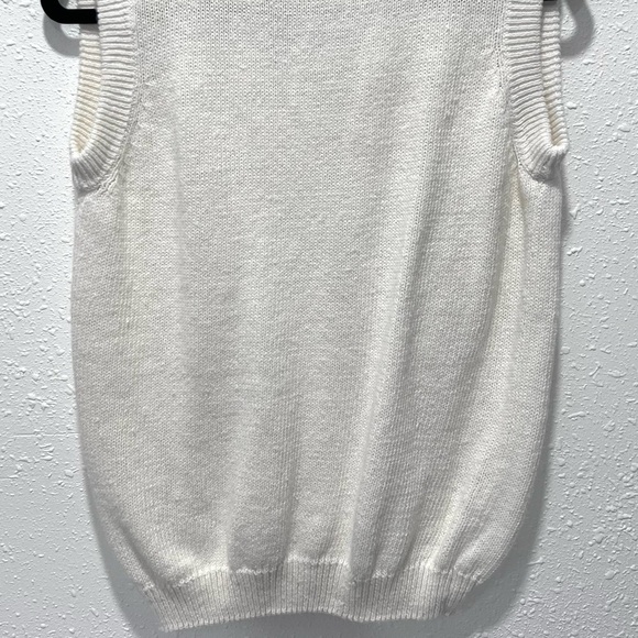 One Step Ahead White vintage Cardigan Sweater Medium - Picture 5 of 6